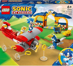 LEGO 76991 Sonic the Hedgehog Tails' Workshop and Tornado Plane Set, Buildable Toy Game with Aeroplane Toy and 4 Character Figures including Tails, Toys for Kids 6 Plus Years Old