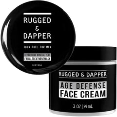 RUGGED & DAPPER Detox Clay Face Mask and Super-Hydrating Night Cream Bundle, Deep Cleanse & Moisturizing