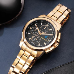 Maserati Men's Successo R8873645002 Gold Stainless-Steel Quartz Dress Watch - Black/Gold