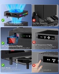 [LED Display] Auto Cooling Fan for Xbox Series X with 9 RGB Light Modes