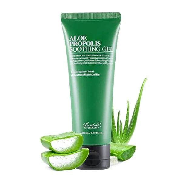 BENTON Aloe Propolis Soothing Gel 3.38 fl oz Aloe Vera Gel for Sunburn Relief Aloe Vera Gel for Travel Size Aloe Vera Gel Moisturizer for Face Aloe Gel for Face After Sun Organic Aloe Vera