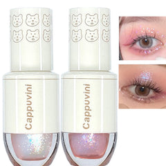 VUCATIN 2PCS Liquid Glitter Eyeshadow, Bling Eye Shadow Sparkle Shimmer Eyeliner Sticks, Waterproof Quick Dry Long Lasting Shining Eyeshadow for Daily Crystals Eye Lip Face Skin Makeup (01/04-2PCS)