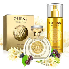GUESS GUESS, Fragrance Bella Vita Eau De Parfum Edp Spray Perfume for Women, Gold, 3.4 Fl Oz