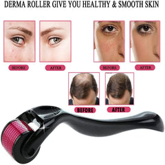 Derma Roller Kit 0.5mm needle 540 Micro Needle Roller Skin Care for Wrinkles, Stretch Marks, Acne Spot, Hair Loss, Scar Removal Professional Derma Needling Kit with Case (0.5mm)