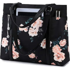 BTOOP Women’s Floral Work Bag, Teacher Handbag & Shoulder Purse for 15.6" Laptop , Stylish & Functional