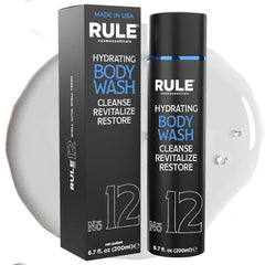 RULE COSMECEUTICALS No.12 Body Wash, Shower Gel for Men with Shea Butter, Aloe Vera, Chamomile and Coconut Oil for Skin, Cleanse, Hydration, Revitalize & Restore, Perfect for Daily Use - 200 mL