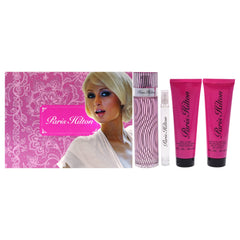 Paris Hilton Paris Hilton For Women - 4 Pc Gift Set, 3.4oz EDP Spray, 0.34oz EDP Spray, 3.0oz Body Lotion, 3oz Bath and Shower Gel