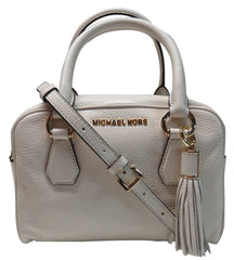 Michael Kors Bedford Small Tassel Leather Satchel Ecru