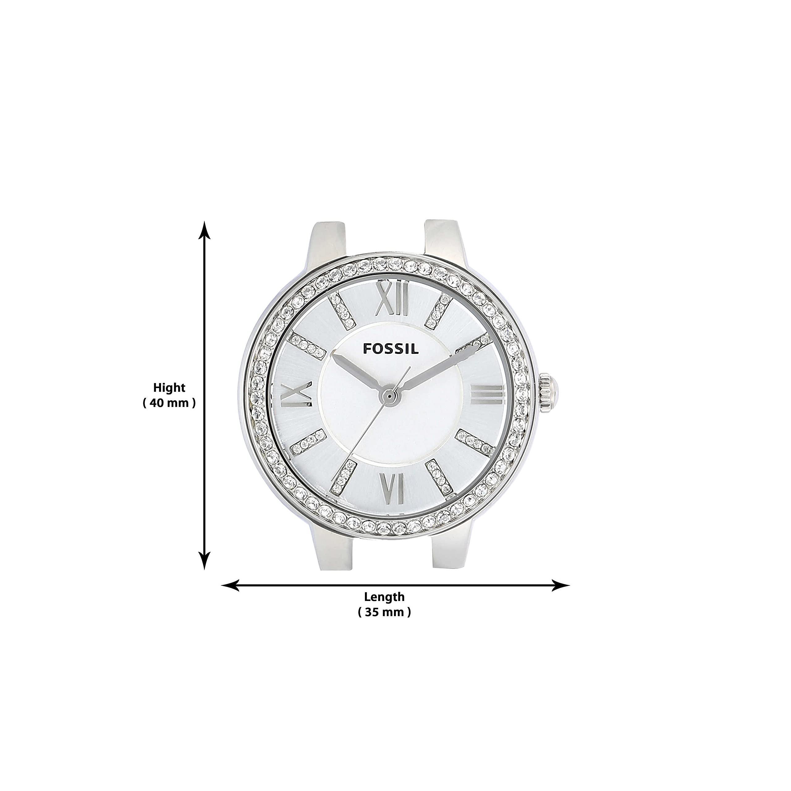 Fossil Womens Quartz Watch, Analog Display and Stainless-Steel Strap silver 30 mm diameter