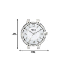 Fossil Womens Quartz Watch, Analog Display and Stainless-Steel Strap silver 30 mm diameter