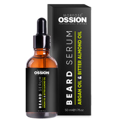 MORFOSE Ossion Beard Serum Enriched with Argan and bitter Almond Oil, Promotes Healthy Hair Growth, Fuller, Longer and Thicker Beard, Alleviates Itches, Eliminates Beardruff - 50ml
