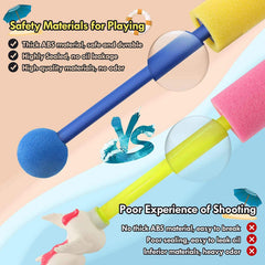 Water Blaster, 12 Pcs Foam Squirt Toys for Kids, 30 ft Range Pool Water Squirter, Foam Water Toys Shooter for Summer Swimming Pool Beach