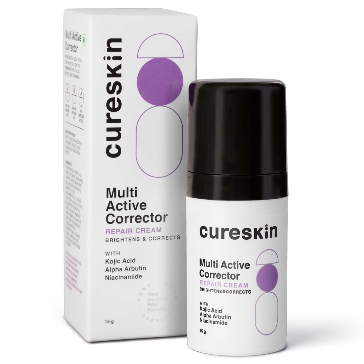 Cureskin Multi Active Corrector | Tan Removal Cream | Skin Brightening Cream | Advanced Pigmentation & Dark Spot Corrector - 15 g