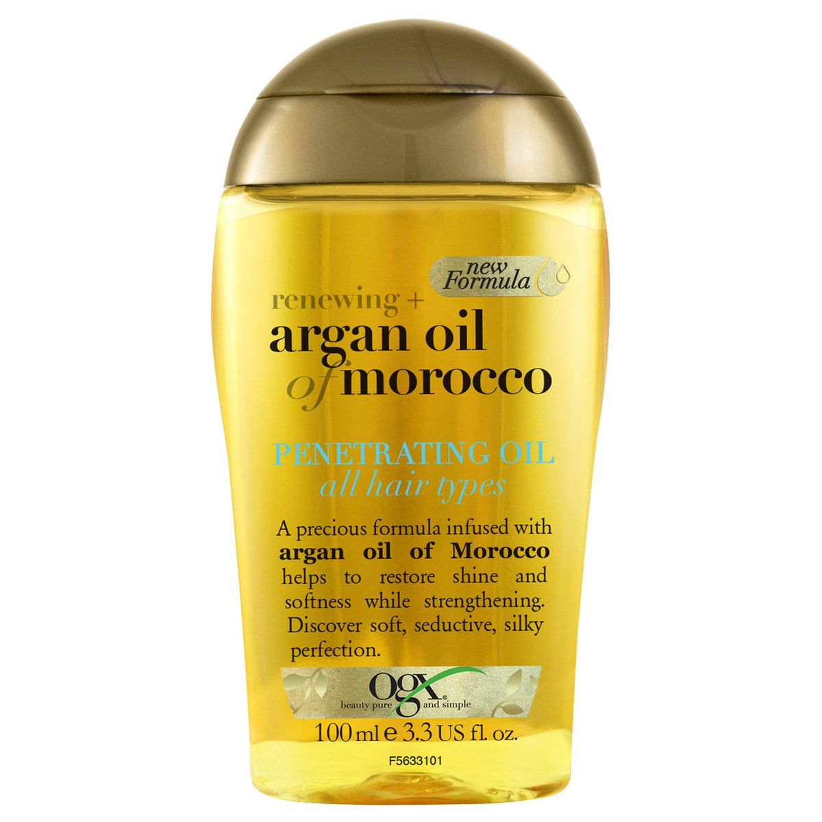 OGX Hair Oil, Renewing+ Argan Oil Of Morocco, Penetrating Oil, All Hair Types - 100 Ml