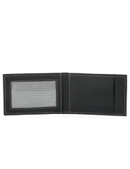 Timberland Men's Brown Genuine Leather Slim Minimalist Front Pocket Money Clip Wallet with ID Window - Black
