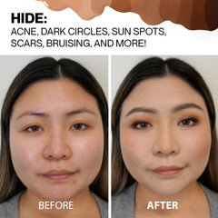 HIDE PREMIUM Liquid Foundation, Multi-Use Waterproof Foundation, Medium/Full Coverage Foundation, Shades for All Skin Types (See Shade Finder), Natural Beige, 1 fl oz