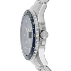 Fossil Men's Fossil Blue Quartz Stainless Steel Three-Hand Watch, Color: Silver (Model: FS5949), Silver, One Size, Blue 3 Hand Date Watch - FS5949