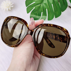 Joopin Polarized Sunglasses for Women, Ladies Big Frame Polarized Eyewear UV400 Protection Driving Fishing - Crystal Leopard/Brown