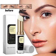 TERRIFI Eye Cream for Dark Circles, Advanced Snail Repair Eye Stick with Snail Mucin, Hydrating Cream for Puffiness and Bags Under Eyes, Reduces Fine Lines and Wrinkles (1pc)