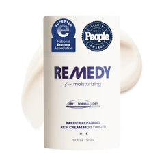 Remedy for Rich Moisture | Barrier Repairing Rich Cream Moisturizer for Normal to Dry Skin | Quadruple Ceramide Complex, Peptides, Squalane, Glycerin, 1.7 Fl oz