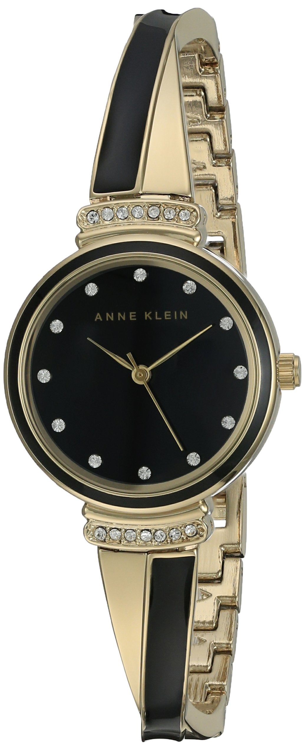 Anne Klein Womens Quartz Watch, Analog Display and Stainless Steel Strap AK-2216BKGB
