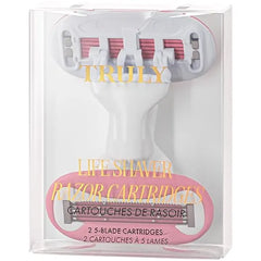 Truly Beauty Magnetic Razor Heads 2 Pack Double Bladed Refill Cartridges Aloe & Shea Butter Infused Gel Bars Pivoting Head for Comfort Long Lasting, Snap in Design Fits Signature Razor Handle