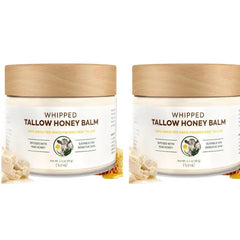 Dersie Tallow and Honey Balm: 100% Grass-Fed Tallow Balm with Manuka Honey for Dry, Sensitive & Mature Skin (Pack of 2)