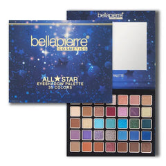 bellapierre All-Stars Eyeshadow Palette | 35 Shades in Matte, Satin, Shimmer, & Foil Finishes, Non-Toxic & Paraben Free, Vegan & Cruelty Free