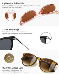 SUNGAIT Vintage Round Sunglasses for Women Men Classic Retro Designer Style