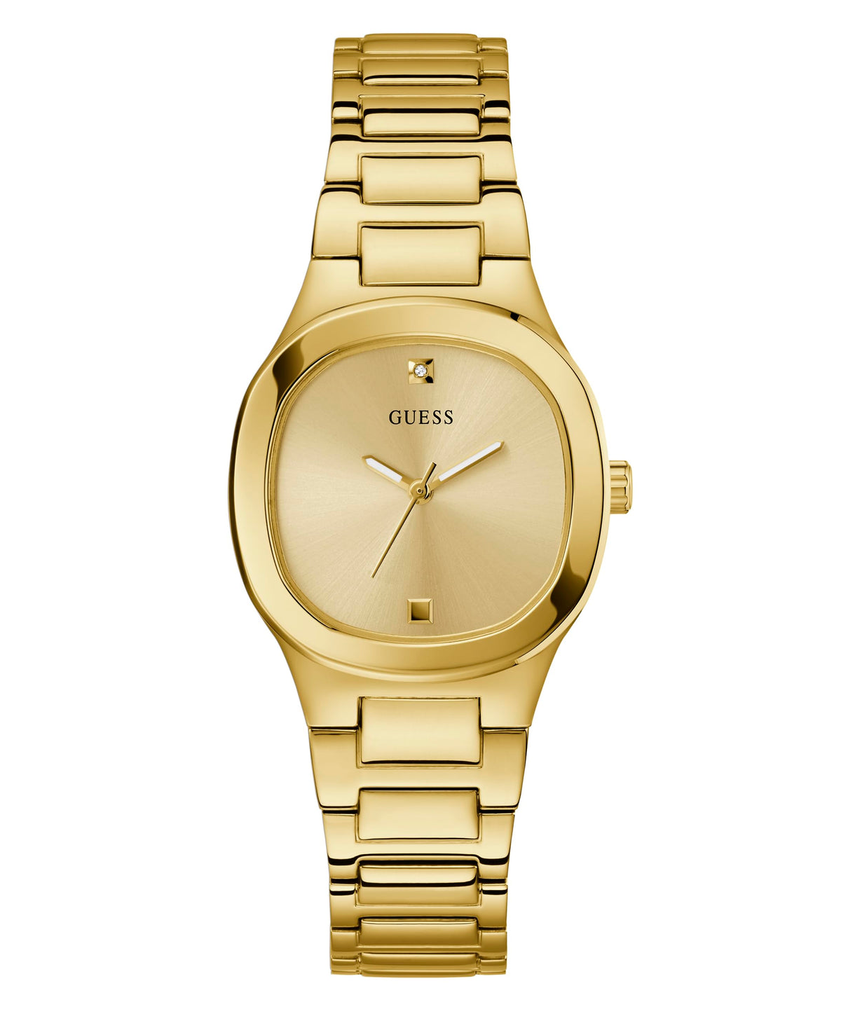 GUESS Women's 32mm Watch - Gold Tone Bracelet Champagne Dial Gold Tone Case