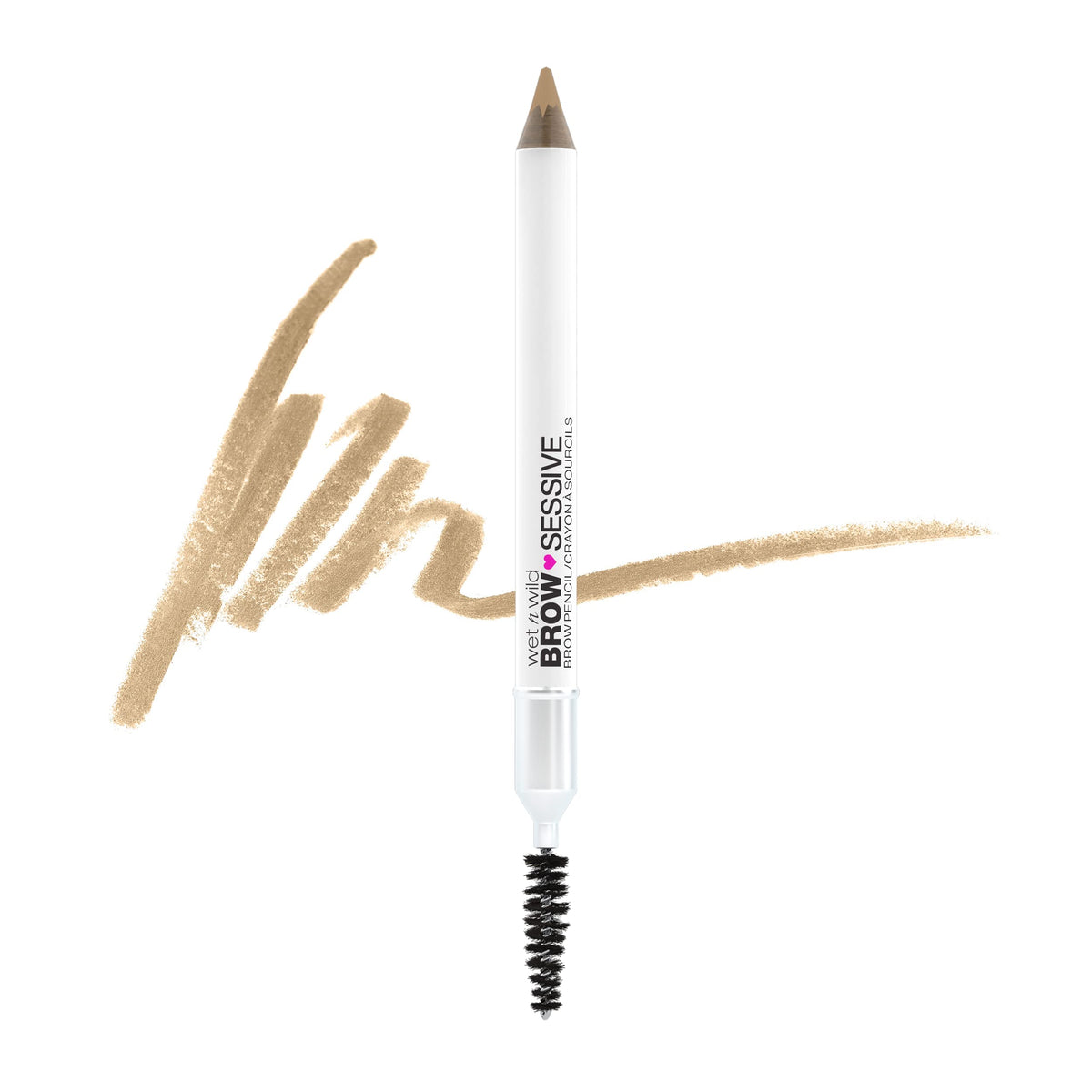 Wet n Wild Eyebrow Pencil By Brow-Sessive Brow Makeup Pencil Liner Blending Brush, Precise, Fine Tip, Shapes, Defines, Fills, Blonde Taupe