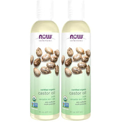 NOW Foods Solutions, Organic Castor Oil, 100% Pure Versatile Skin Care, Multi-Purpose Skin Softener, 8-Ounce