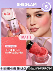 SHEGLAM Makeup - Color Bloom Liquid Blush Matte Finish - Long-wearing Waterproof Gel-Cream Blush with Sponge Tip Applicator (Hot Topic)