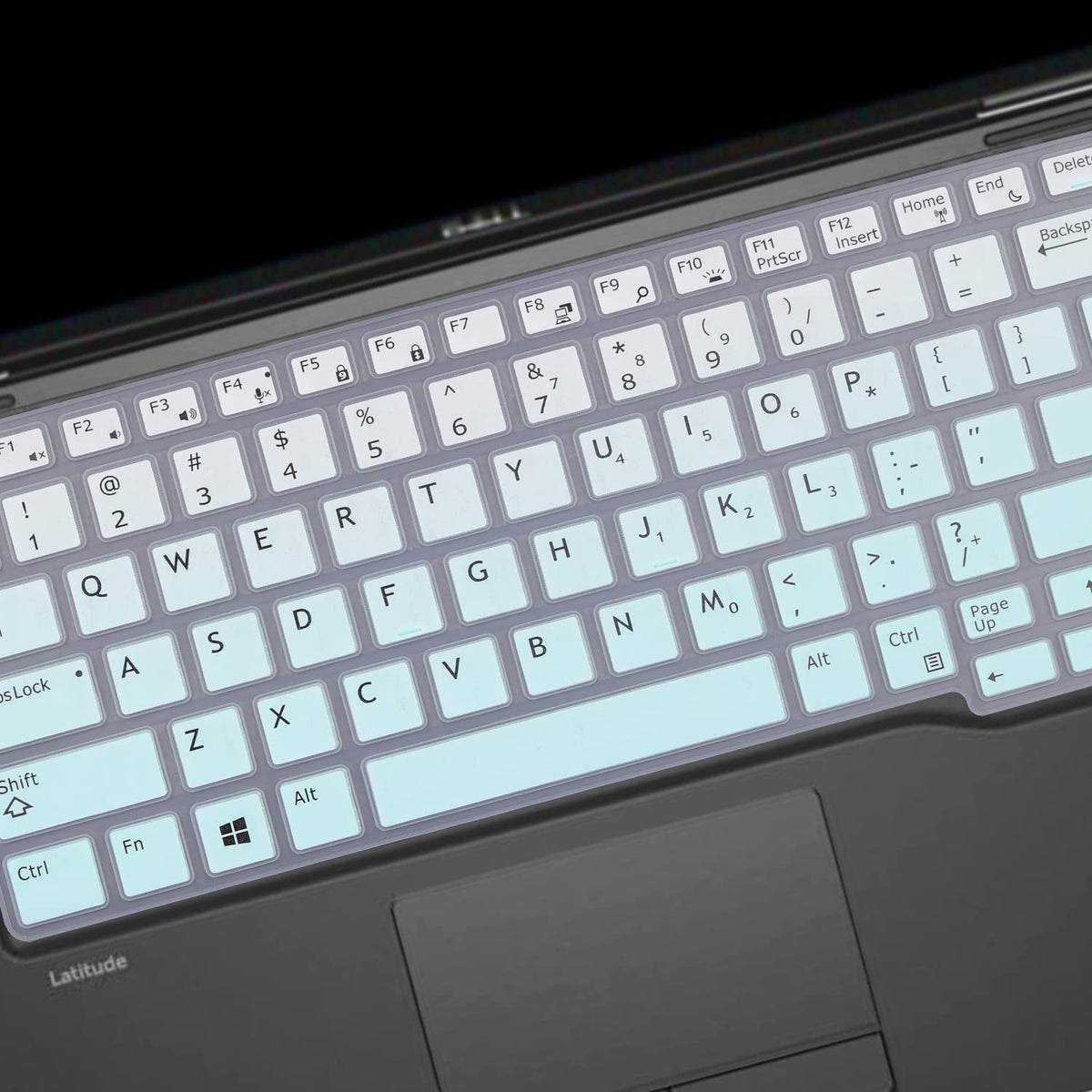CaseBuy Keyboard Cover for Dell Latitude 5290 E7250 E7270 7280 7290 E5250 E5270 12.5" / Dell Latitude 7370 7380 7389 7390 13.3 inch Laptop Anti Dust Silicone Skin, Black