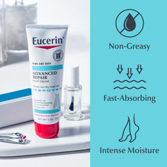 Eucerin Intensive Repair Extra Enriched Foot Creme Fragrance Free 3 oz (85 g)