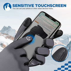 SIMARI Winter Gloves Men Women Touch Screen Glove Cold Weather Warm Gloves Freezer Work Gloves Suit for Running Driving Cycling Working Hiking 102 - Lunar Rock