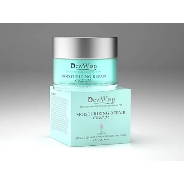 DewWisp Lightweight Daily Face Moisturizer with Ceramide Hyaluronic Acid and Gentle Retinol 1.7 Fl Oz