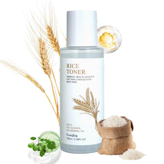 Nalacal Rice Water Toner, Korean Hydrating Rice Toner with Hyaluronic Acid for Face, Moisturizing and Skin Care, Soothing and Firming Toner, 100ml (1pc)