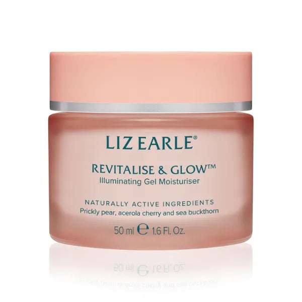 Liz Earle Revitalize & Glow Illuminating Gel Moisturizer - Brightening Vitamin C Face Cream & Pore Minimizer - Enriched with Acerola Cherry to Gently Exfoliate Skin and Boost Hydration (50ml)