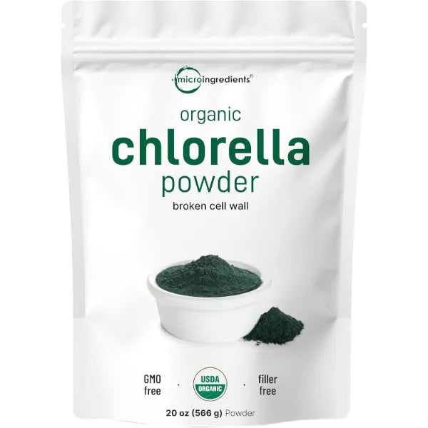 Micro Ingredients Organic Chlorella Powder, 20 Ounces | Broken Cell Wall for Complete Absorption | Raw Superfood Supplement, Rich in Protein & Vitamins | Non-GMO, Vegan, Non-Irradiated