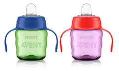 AVENT Philips Easy Sip Spout Cup with Handle, 200 ml, Pink/Purple - SCF551/13