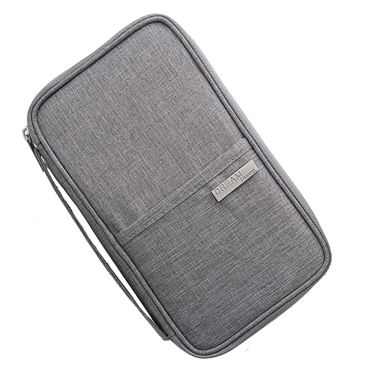 Multifunction Convenient and Practical Travel Wallet RFID Blocking Document Organizer Bag, Family Passport Holder, Grey, SSZ159