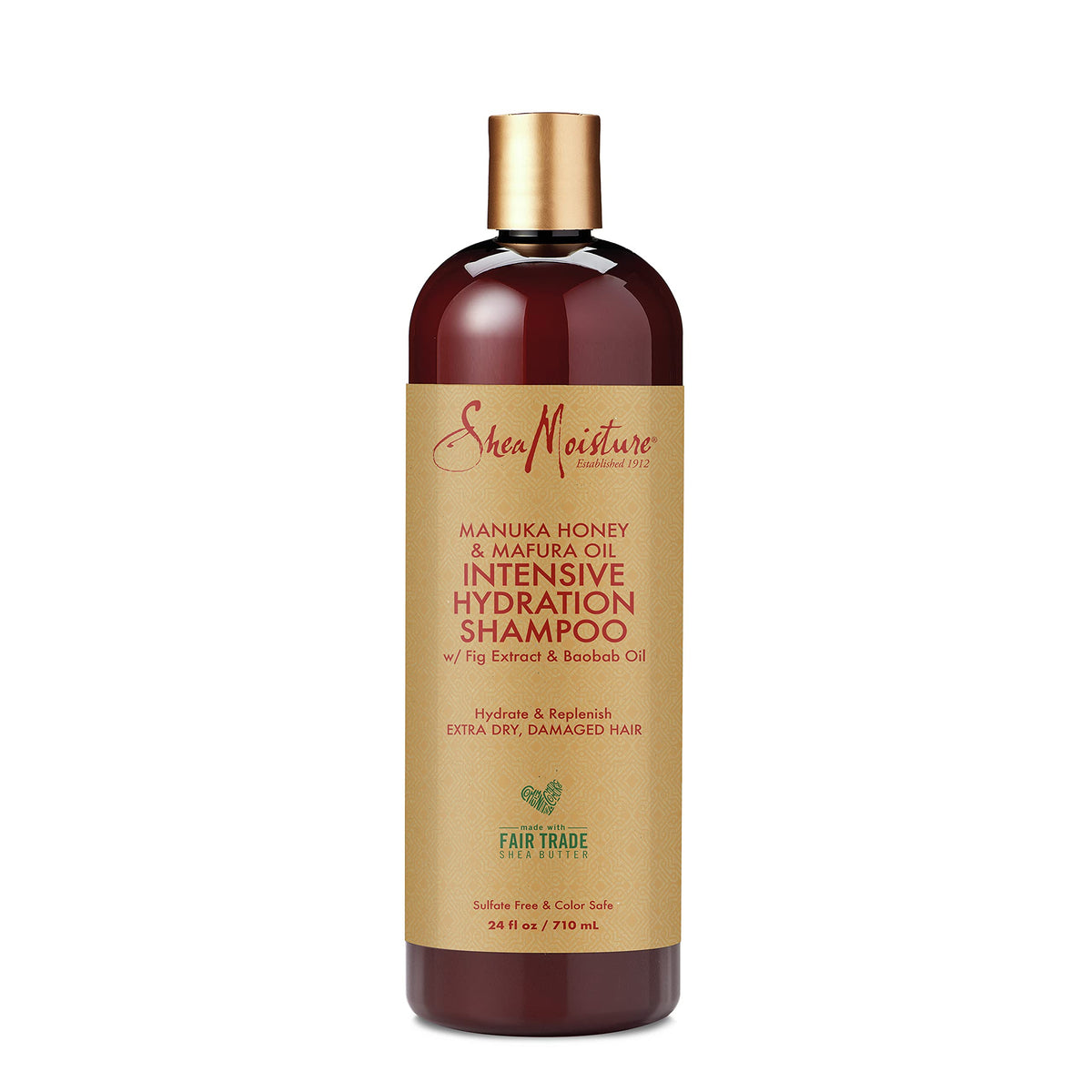 Shea Moisture Intensive Hydration Shampoo for Dry, Damaged Hair with Manuka Honey & Mafura Oil Sulfate-Free 710ml (Pack of 1)