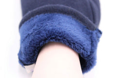 Tomily Womens Touch Screen Phone Fleece Windproof Gloves Winter Warm Wear - Navy Blue
