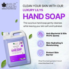 Bliss of Earth Hand Wash Liquid Refill, Refreshing Ocean Splash & Luxury Lily Combo, Hand Soap Liquid with Moisturizing Formula & Aromatic Fragrance, Perfect for Hotel, Office & Home – 5 Litres Each