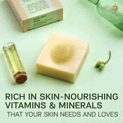 AUTHENTIC BATH & SOAP Cold Processed - Aloe Vera Soap Bar - Soothing, Hydrating for Men & Women, Natural, Cruelty Free, Vegan, Handmade, Face & Body Wash for All Skin Types. (Pack of 2) 120 gr Each