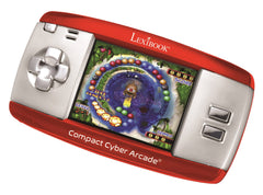 Lexibook Compact Cyber Arcade Portable Gaming Console, 250 Games, LCD, Red