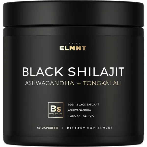 TERRA ELMNT 100x Strength Black Shilajit for Men w. 10% Tongkat Ali & Ashwagandha