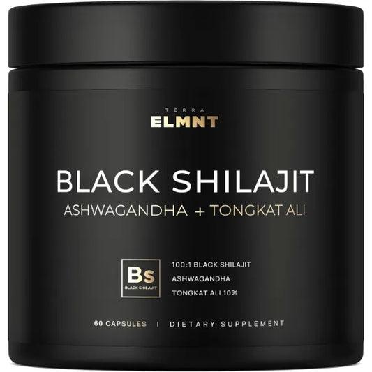 TERRA ELMNT 100x Strength Black Shilajit for Men w. 10% Tongkat Ali & Ashwagandha