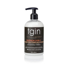 tgin Quench 3-in-1 Co-Wash Conditioner & Detangler 13 oz – Cleansing Cowash for Curly Hair with Shea Butter & Almond Oil | Lightweight, Softening & Moisturizing Curly Hair Conditioner